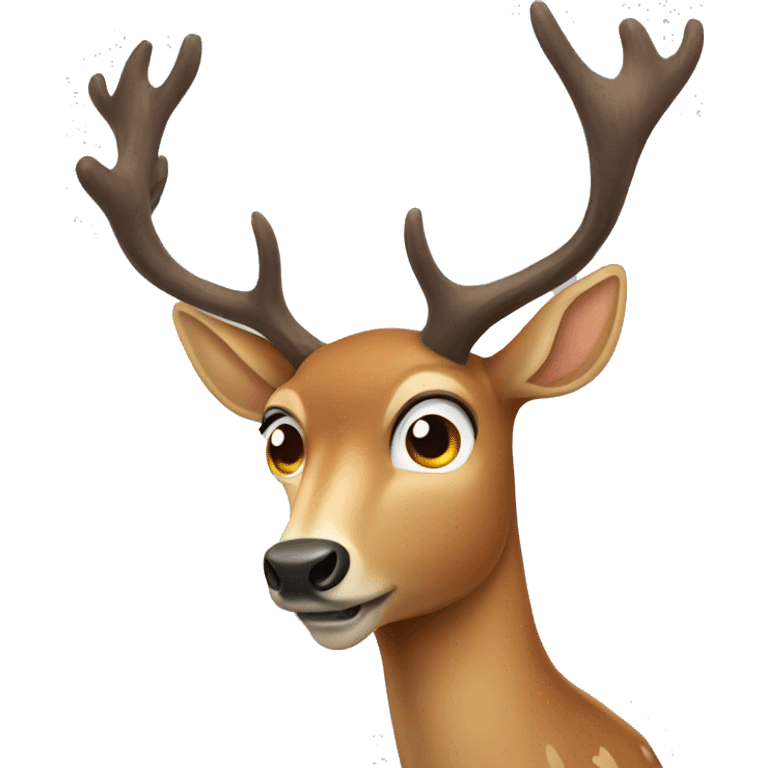 Sweaty deer emoji