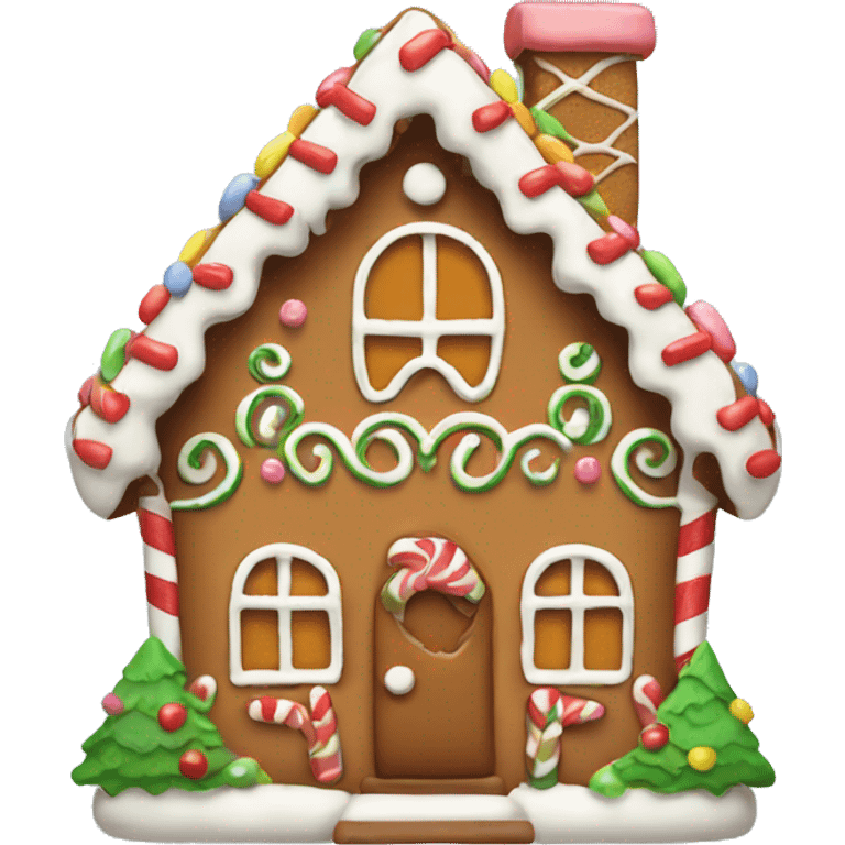 cute gingerbread house emoji