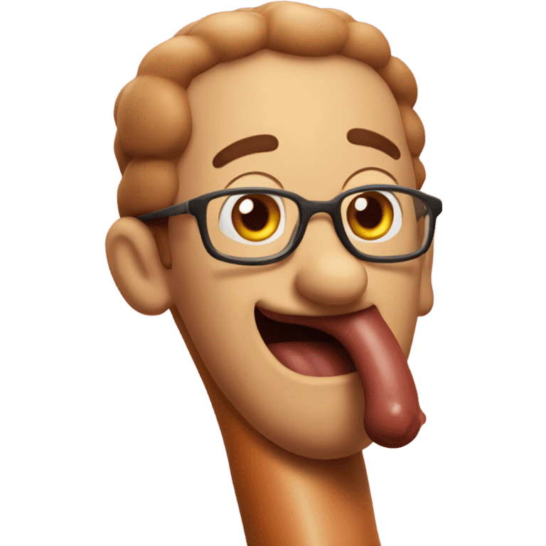 silly sausage human emoji