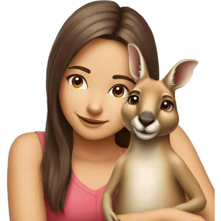 kangaroo with a girl emoji