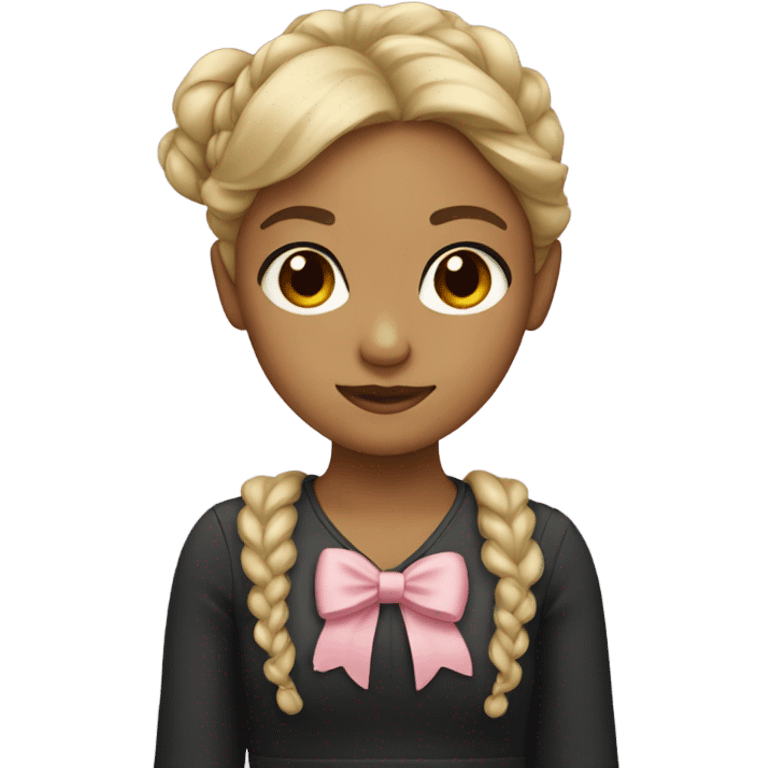 girl with bow and light skin emoji