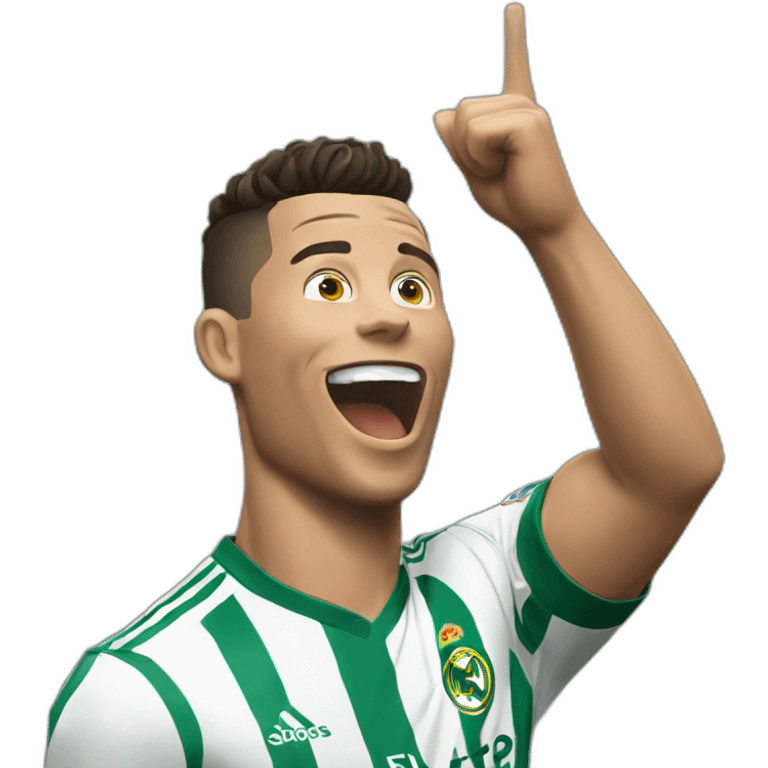 Ronaldo doing his celebration emoji