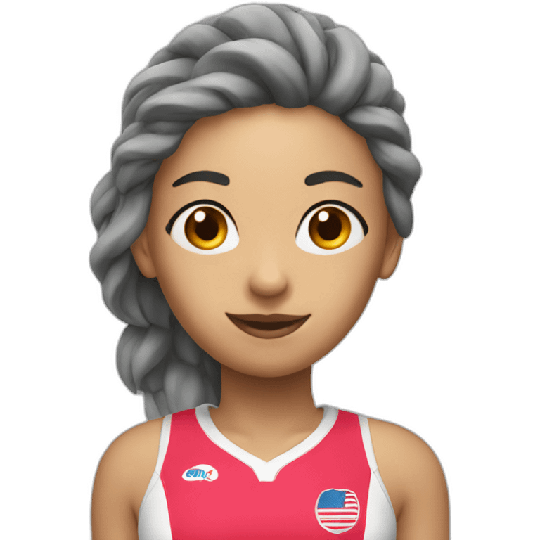 Voley player girl playing emoji