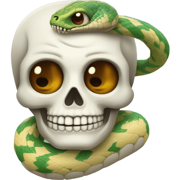 Calavera con una serpiente  emoji