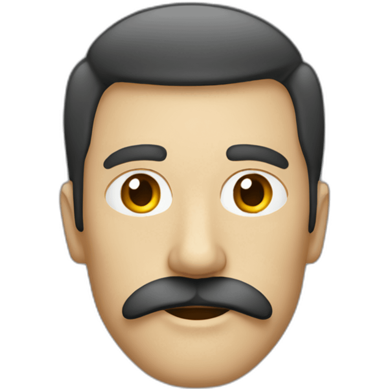 man with rectangle mustashe emoji