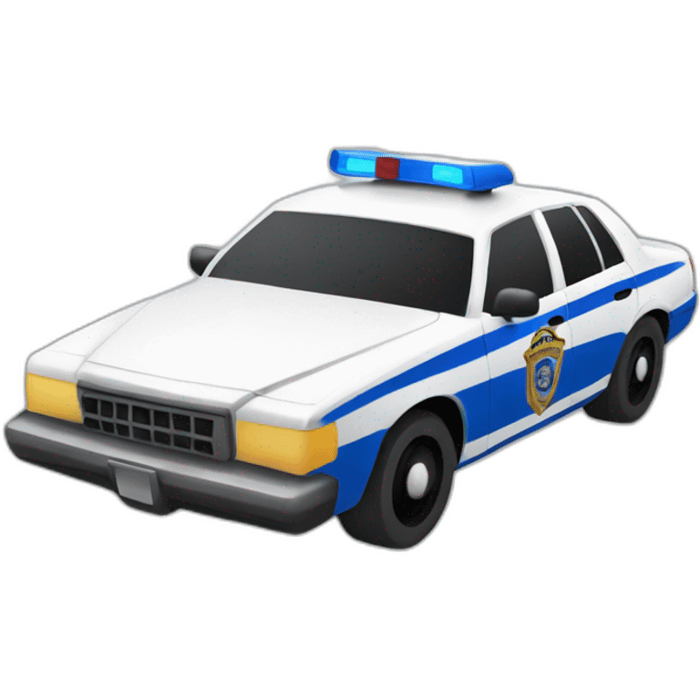 Furious police car emoji