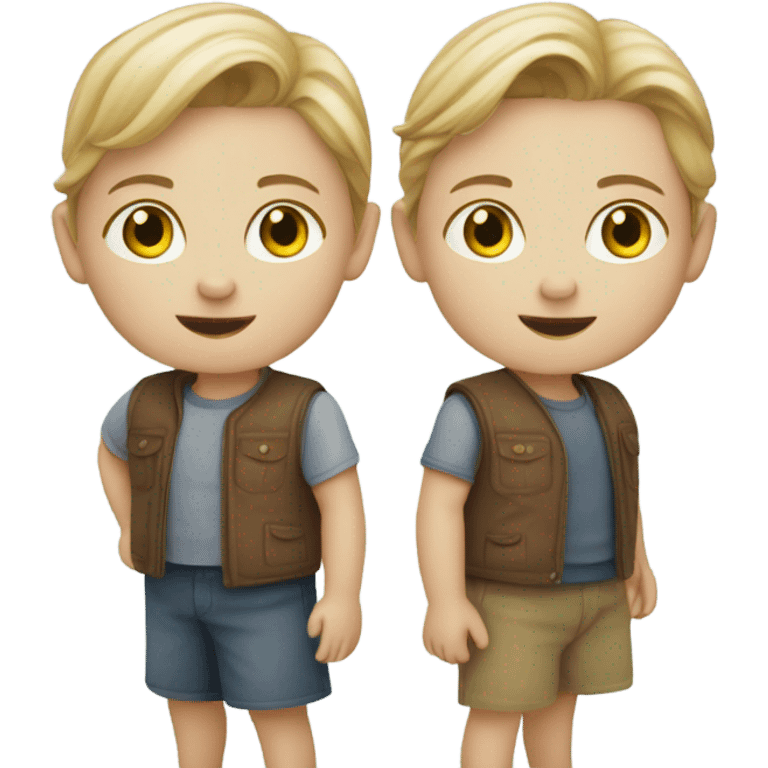 twins in Copenhagen - caucasian race emoji