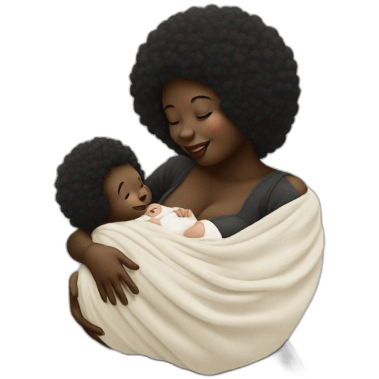 Golliwog breastfeeding without baby nice friendly emoji