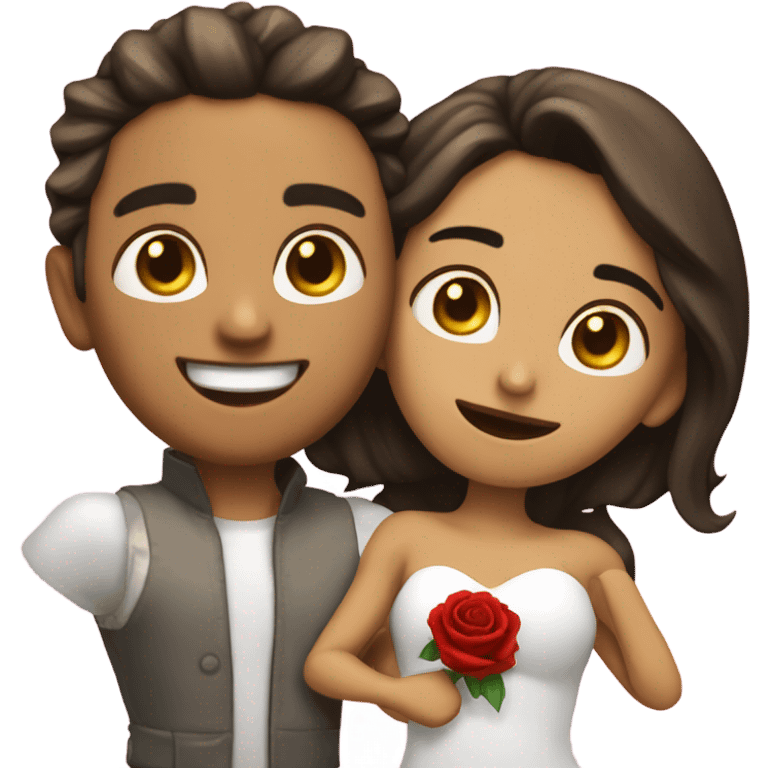 Lazos rosas y chica enamorada emoji