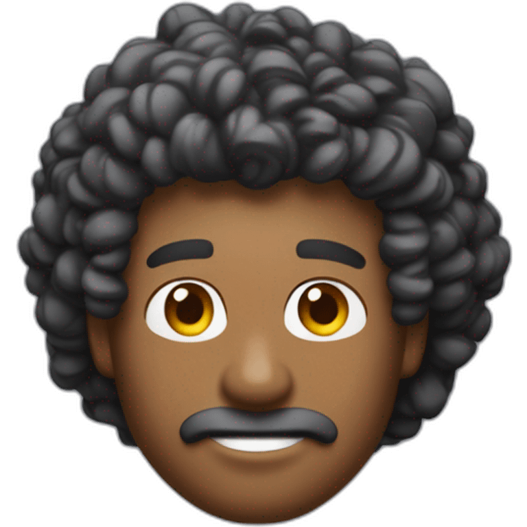 un homme avec cheveux bouclé qui porte un AirPods Max emoji