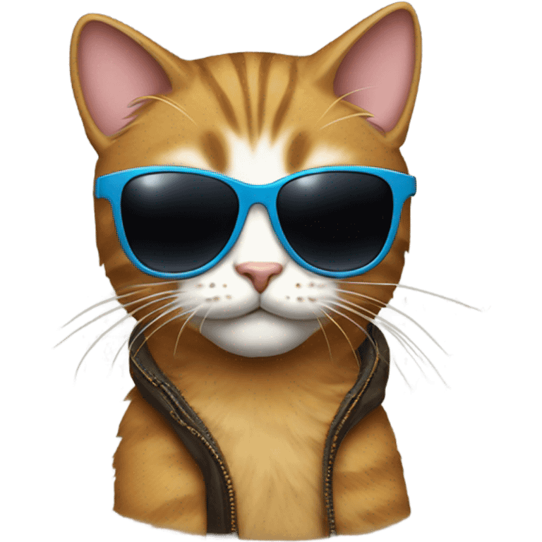 Cat with sunglasses emoji