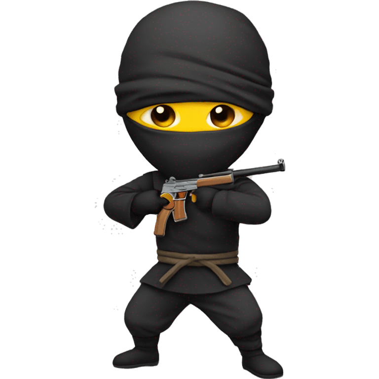 Ninja with a gun emoji