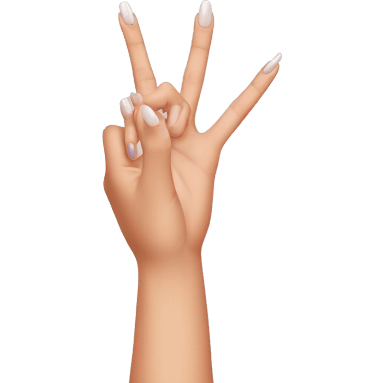 Woman's hand with nail polish making OK sign emoji