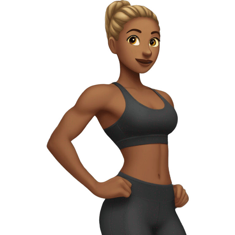 Fit girl at the gym emoji