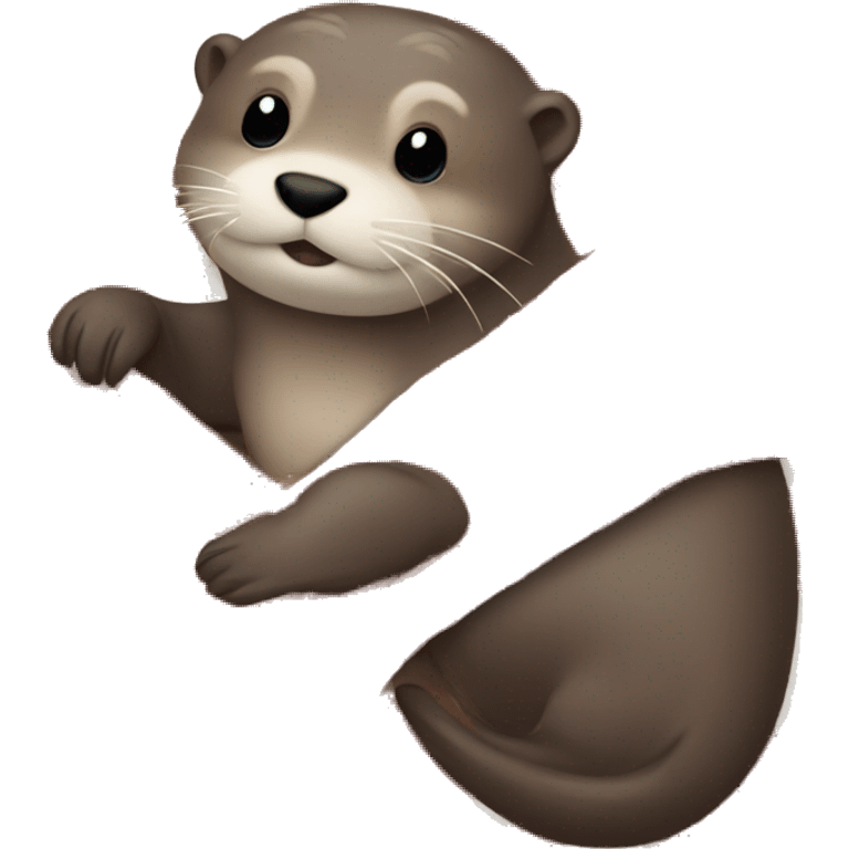 Otter with quilt emoji