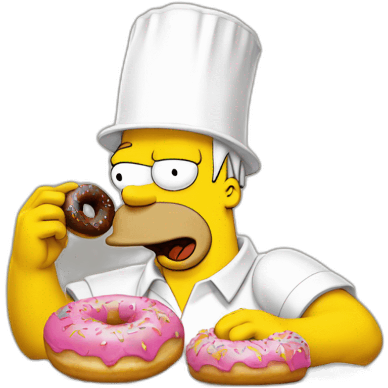 Homer Simpson en train de manger un donut emoji