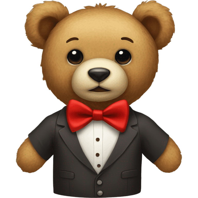 Teddy bear with red bowtie emoji