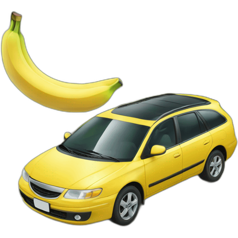 Banane sur une voiture emoji