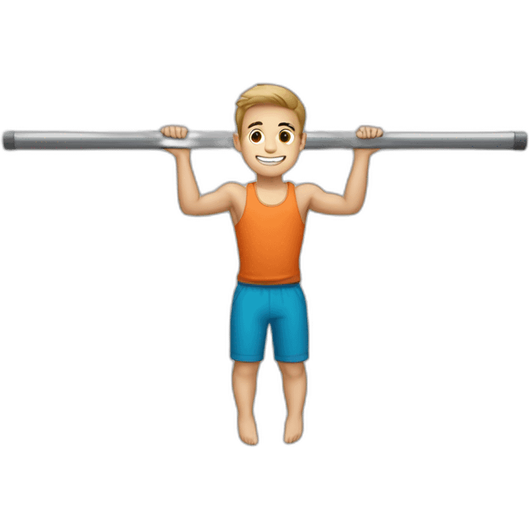 boy in  pull-up bar emoji