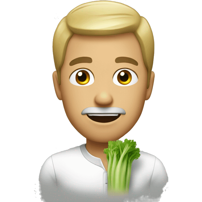 Man with a celery emoji