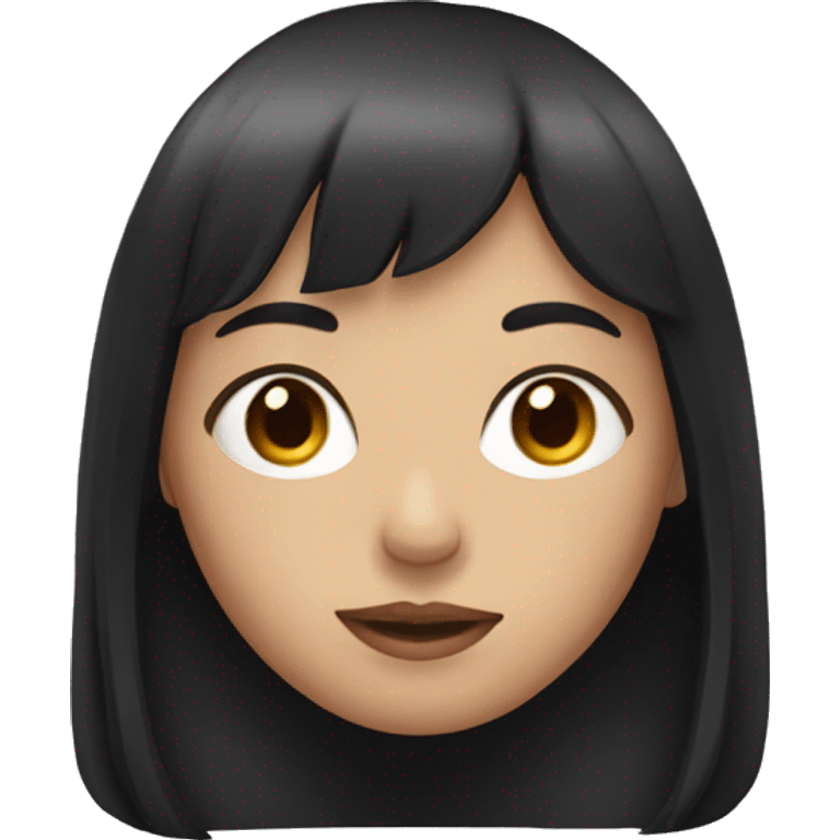 Girl with dark hair and bangs emoji