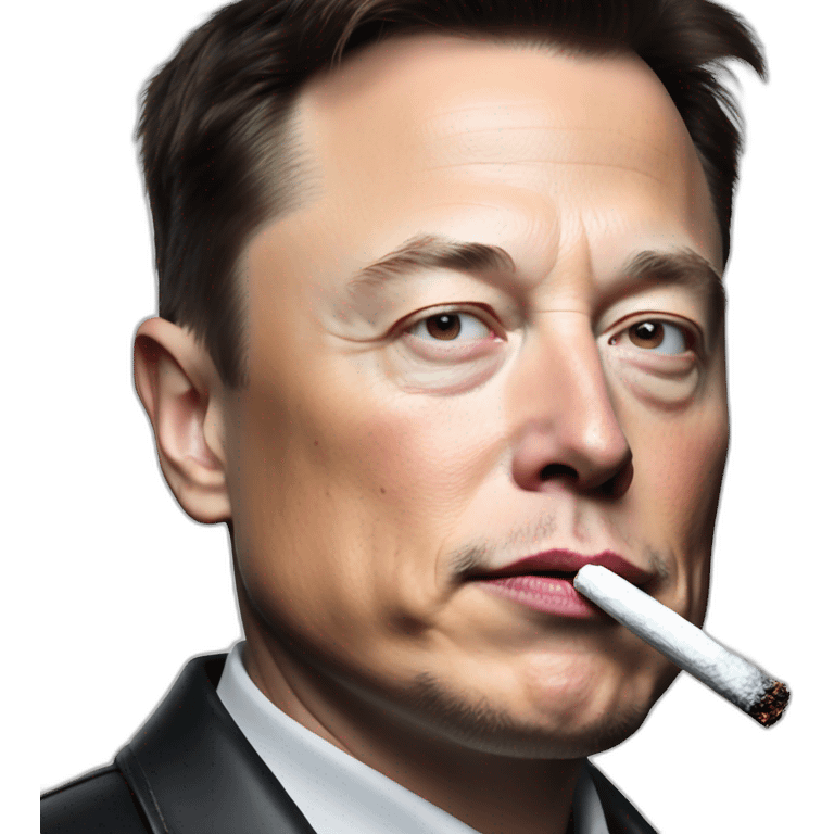 Elon musk avec une cigarette emoji