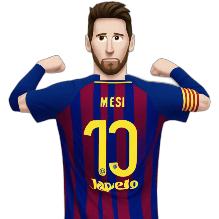 Messi qui montre sont maillot au clasico emoji