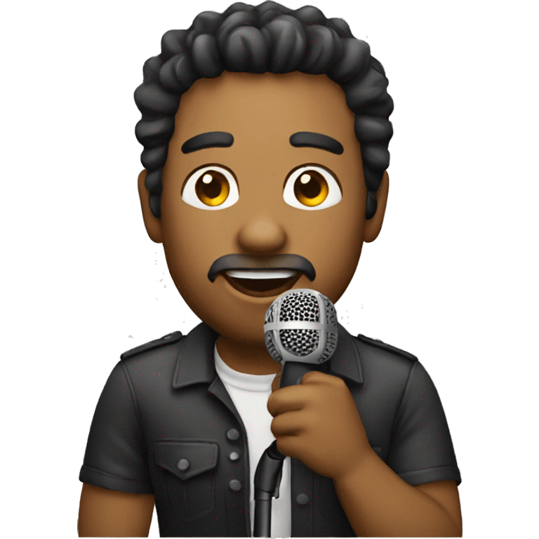 man singer with microphone emoji