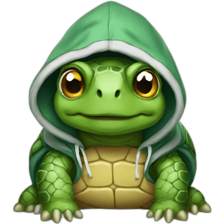 turtle wearing hoodie emoji