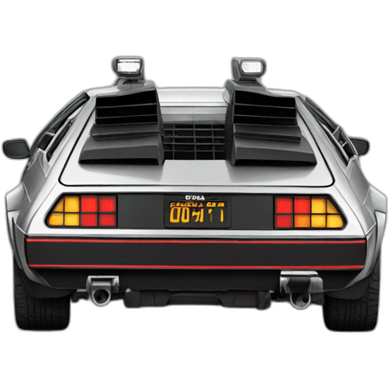 delorean rear emoji