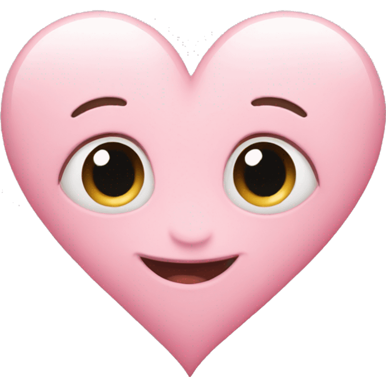 Soft pink heart emoji