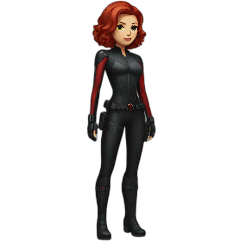 fullbody Black Widow emoji