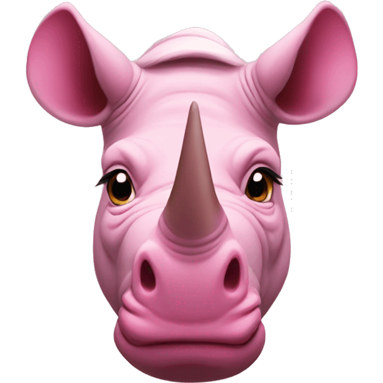 Pink rhino emoji