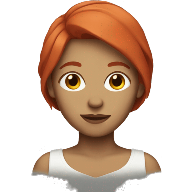 Woman with red hair emoji