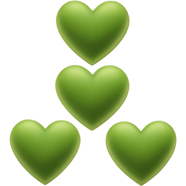 Hearts with matcha emoji