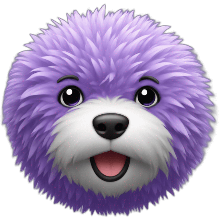 Purple fuzz ball emoji