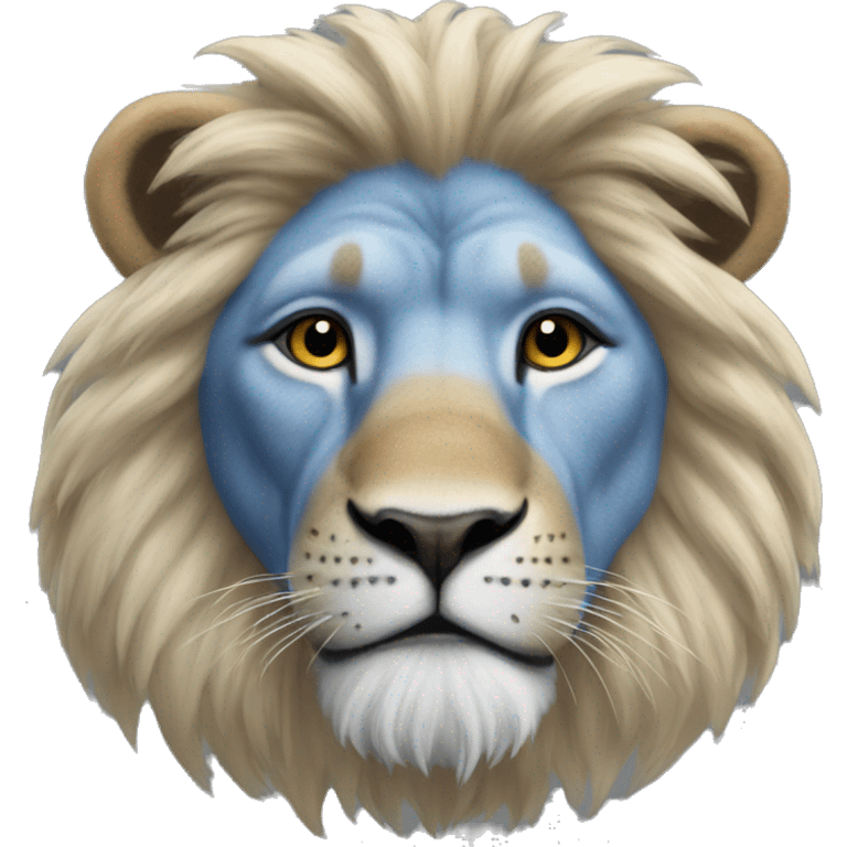 Un lion bleu  emoji