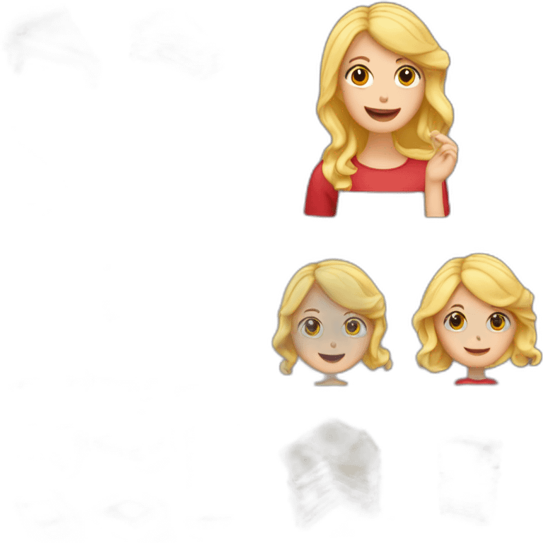 Une jolie blonde qui manges de la lasagne emoji