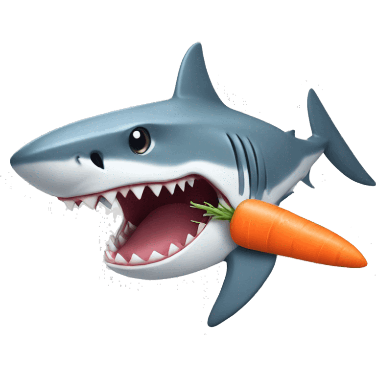 Shark with a carrot emoji