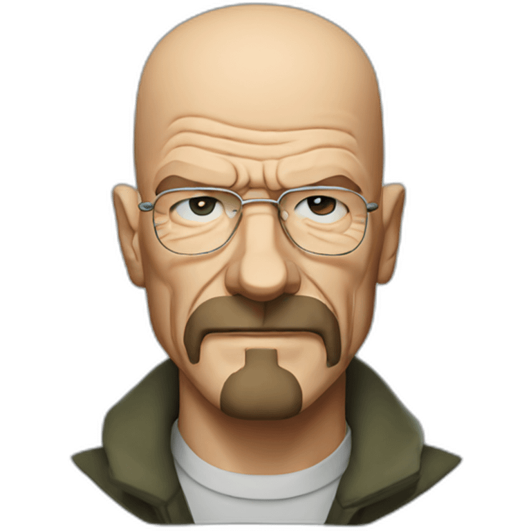 Walter white with a slip emoji