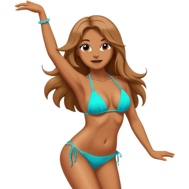 lady in a bikini dancing  emoji