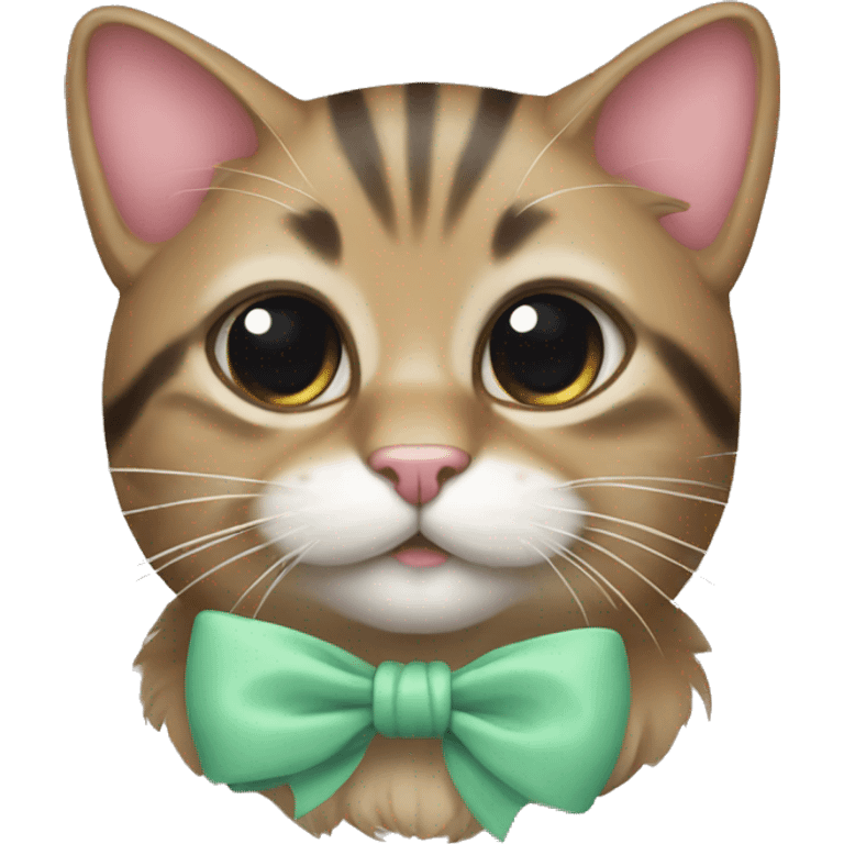 Cat with bow emoji