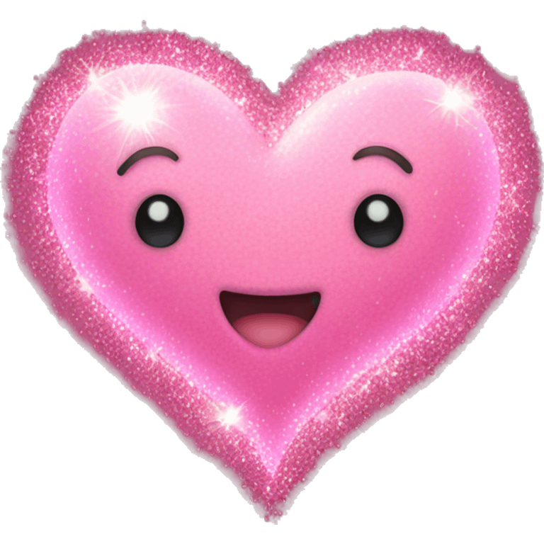 Pink heart with sparkles  emoji