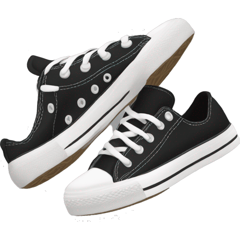 black and white converse  emoji