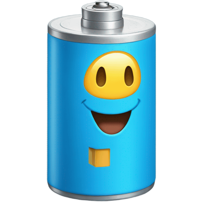 Happy BLUE battery  emoji