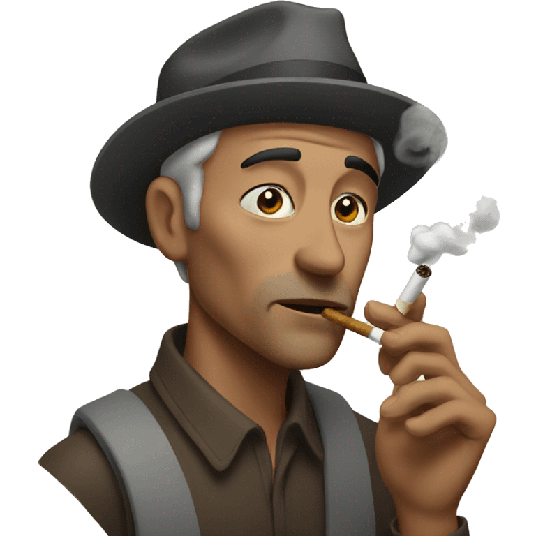 Man smoking emoji