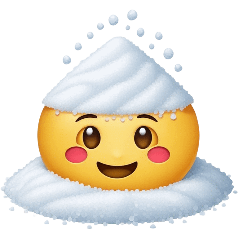 loving emoji with a pile of salt emoji