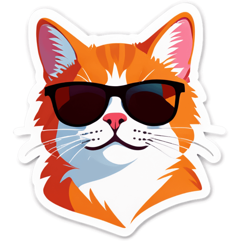 Cat with sunglasses emoji