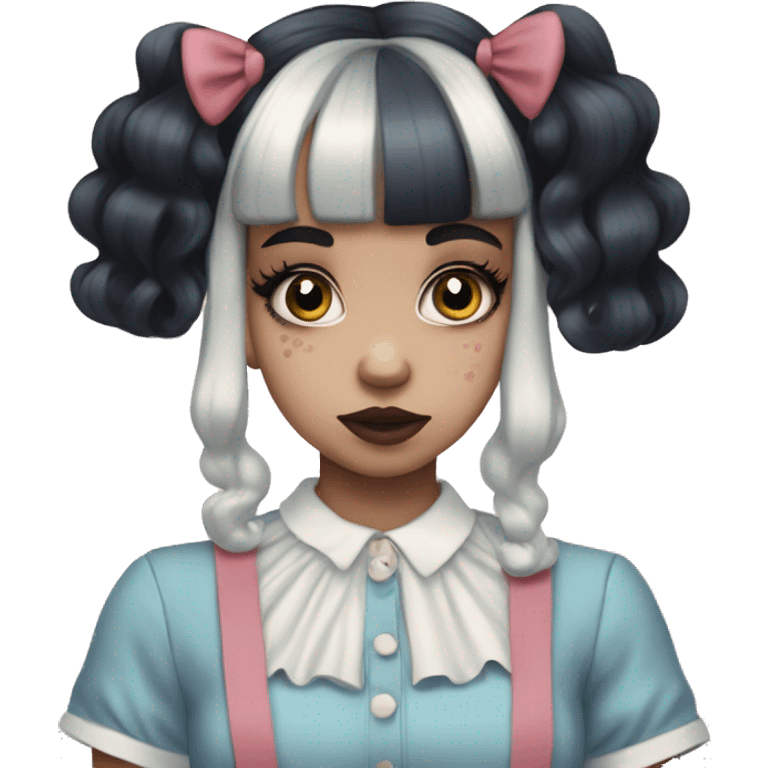 Melanie Martinez half blonde half black hair emoji