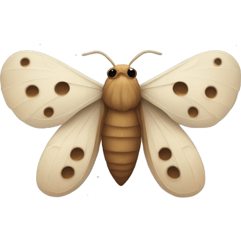 Moth with moons on its wings  emoji